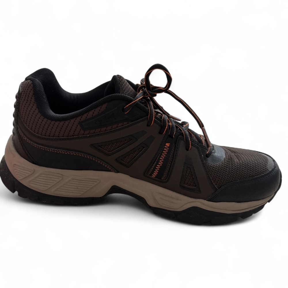 Men Size 12 Avia Brown Leather Shoes Memory Foam PreOwned In Excellent Condition